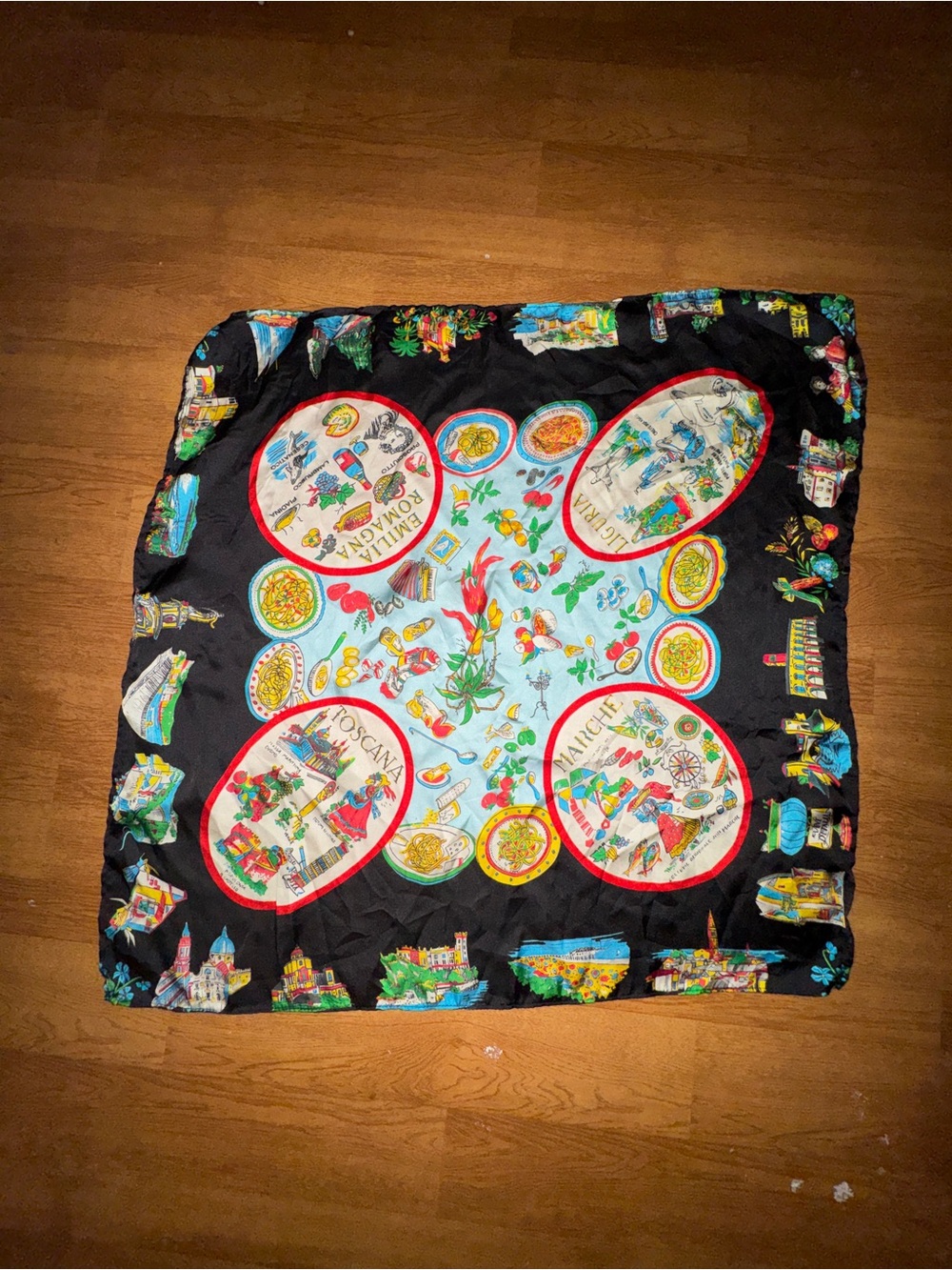 Urban outfitters destination pattern satin scarf
